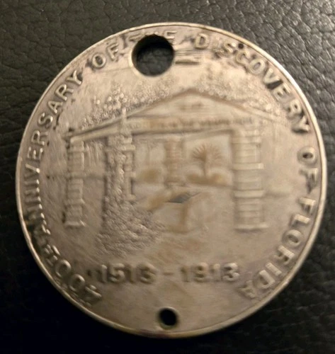 Florida 400 Anniversary, So-Called Dollar HK-661, Silver Plated Bronze, RARE