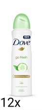 12 x Dove Cucumber  Green Tea Antiperspirant Deodorant Spray, 150ml/5.07 oz.