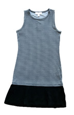 z MICHAEL KORS XS Dress Black And White Geo Print Pleated Hem NWOT