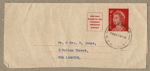 Australia 1966 4d QEII Letter Sheet trimmed