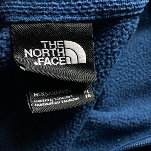 North Face M's XL Teksturowana czapka Spódnica 1/4 Zamek błyskawiczny Polar Sweter Kurtka Niebieska Poly - Zdjęcie 13 z 16