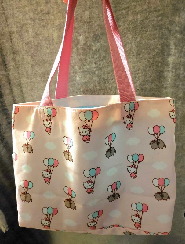 Hello Kitty X Pusheen Stitch & Story Drawstring Tote - Rare Project Bag Sanrio