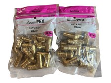 Apollo PEX 1/2" x 1/2" Brass Crimp Barb Elbow Fittings - 20 Pack 2x 10-Packs 