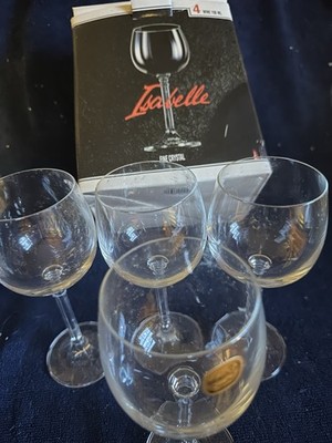 ISABELLE Bohemia Czech Lead Crystal Box Set of 4 190 ml Stemware Wine Glasses