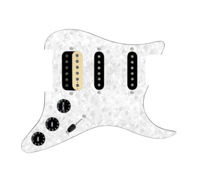 920D Texas Growler/Roughneck Humbuckers Loaded Pickguard for Strats White Pearl