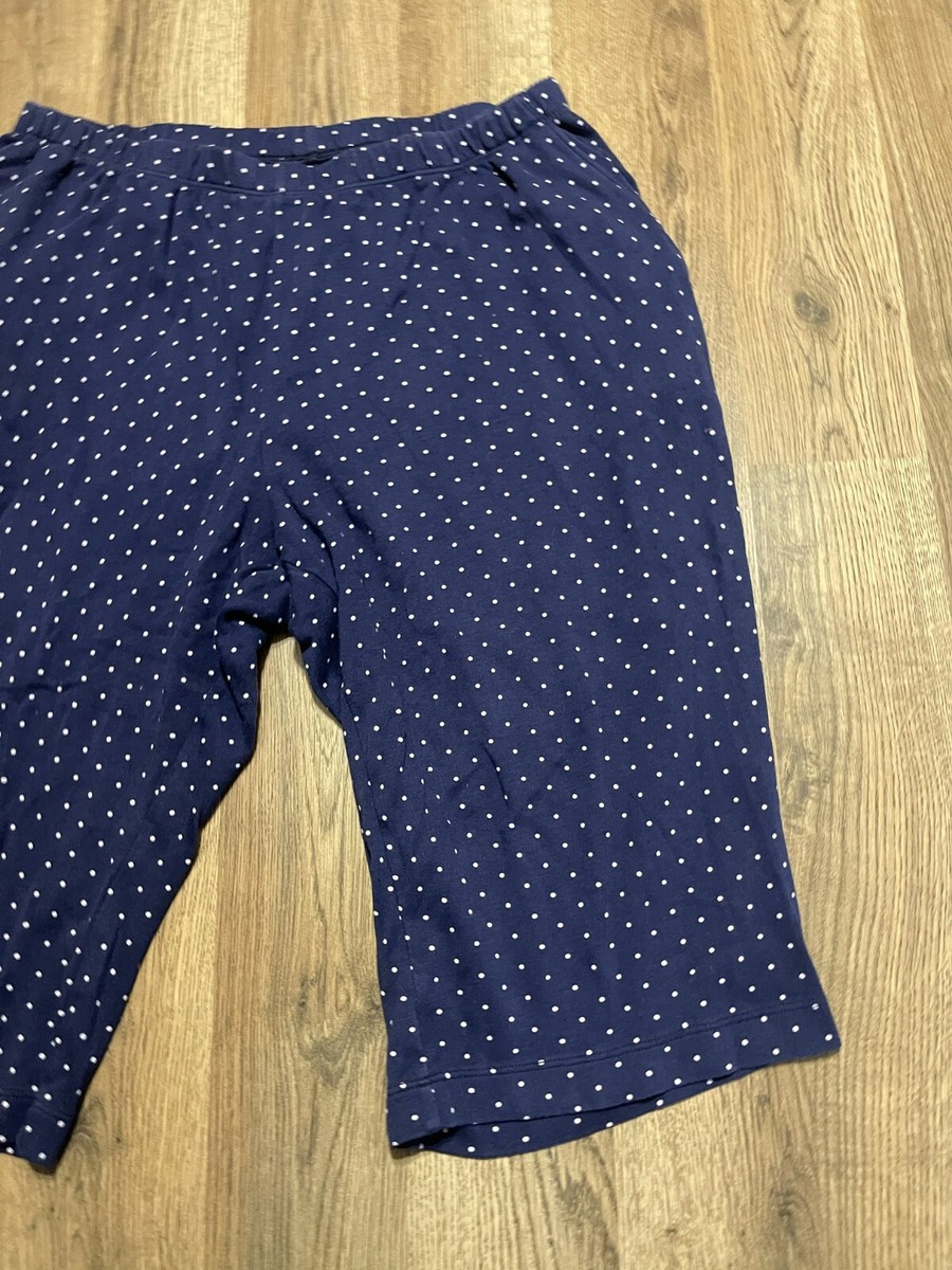 Short Bermuda Femme Lands' End Taille 12, Rayures Lavande Et Blanches, Taille Moyenne
