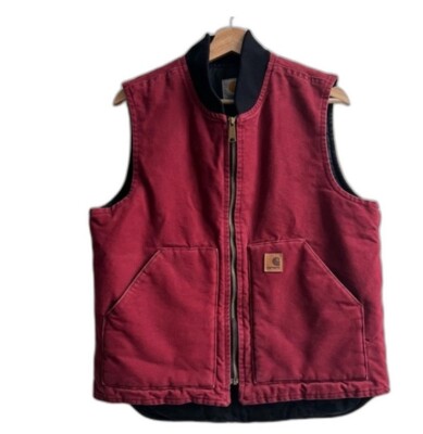 VTG 2000s Medium Carhartt Vest Red RARE Medium Duck VTG 2000s Medium Carhartt Vest Red RARE Medium Duck