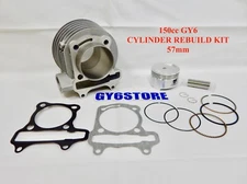 150cc (57mm BORE) CYLINDER ENGINE REBUILD KIT FOR GY6 MOTOR SCOOTER ATV KARTS