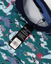 NEW Greyson Polo Shirt Wolf Slayer Print Men S Multicolor AOP Short Sleeve NWT