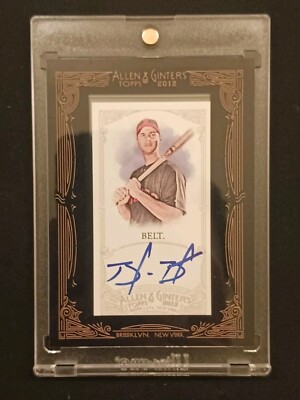 2012 Topps Allen and Ginter Mini Framed Autograph #AGA-BB Brandon Belt Giants