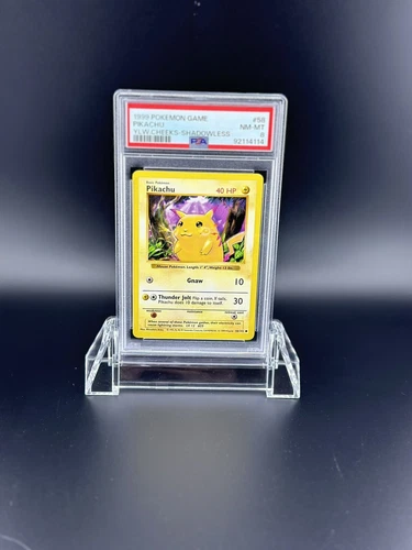Pikachu Shadowless PSA 8 Yellow Cheeks 58/102 WOTC Pokemon Card Base Set