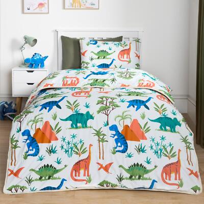 Pillow Set Slumberdown Kids Bed Set Dino Coverless Duvet