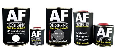 FÜR Morris T08 Granite Purple Met 3.7L Autolack SET 2K EP Grundierung Klarlack