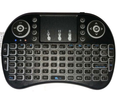 Genuine Rii Mini RT-MWK08 Wireless 92-Key QWERTY Keyboard Mouse Touchpad USB