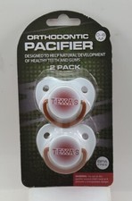 NEW Texas Longhorns UT Orthodontic Baby Pacifiers 2 Pk 0-6M BPA FREE NIP