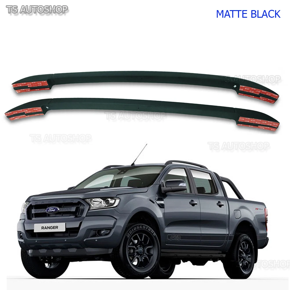 Matte Black Abs Roof Rack Bar Fits Ford Ranger T6 MK2 Px4 PX WILDTRAK  2012-2017