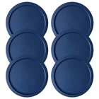 Replacement Lid for Pyrex 4-CUP Storage Cover 6" Bowl 7201-PC Navy 6-Pack)
