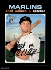 2020 Topps Heritage #507 Chad Wallach Marlins RC 8 - NM/MT