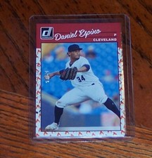 DANIEL ESPINO 2023 Panini Donruss Baseball Retro 1990 ON FIRE Parallel # 52/75