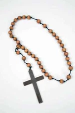 Forum Novelties Jumbo Monk Priest Costume Rosary Beads Brown Halloween Neckla...