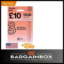 12GB Data + 3000 Minutes/Texts PrePaid SIM for Easy European Travel Connectivity