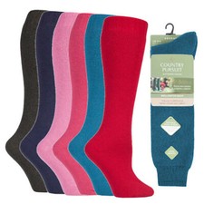 LADIES 40 WOOL WELLINGTON WELLY BOOT SOCKS SIZE 4-8
