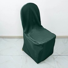 6 HUNTER GREEN Polyester BANQUET CHAIR COVERS Wedding Party Reception