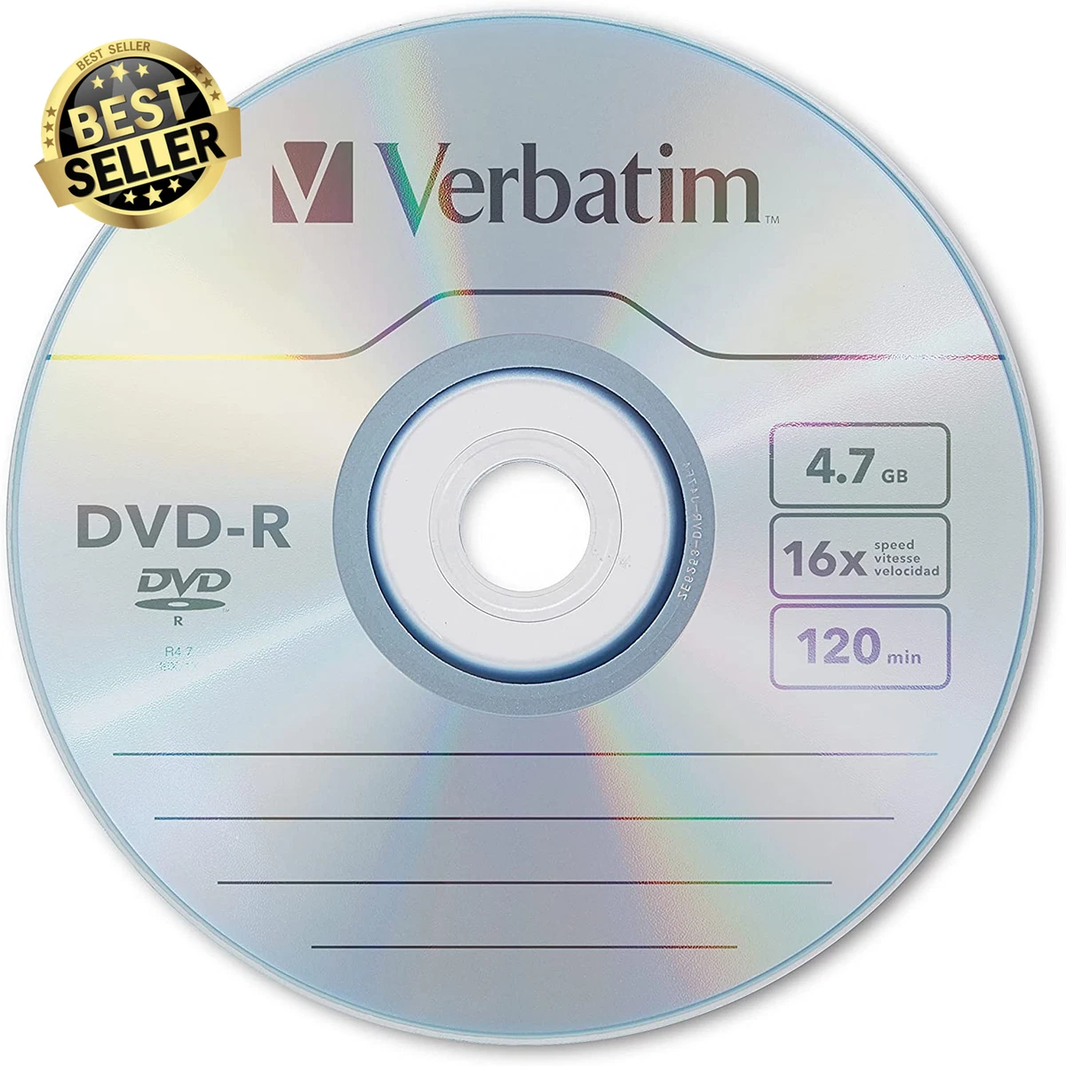 4.7GB up to 16X Recordable Disc AZO DVD-R 50-Disc Spindle 95101, Silver