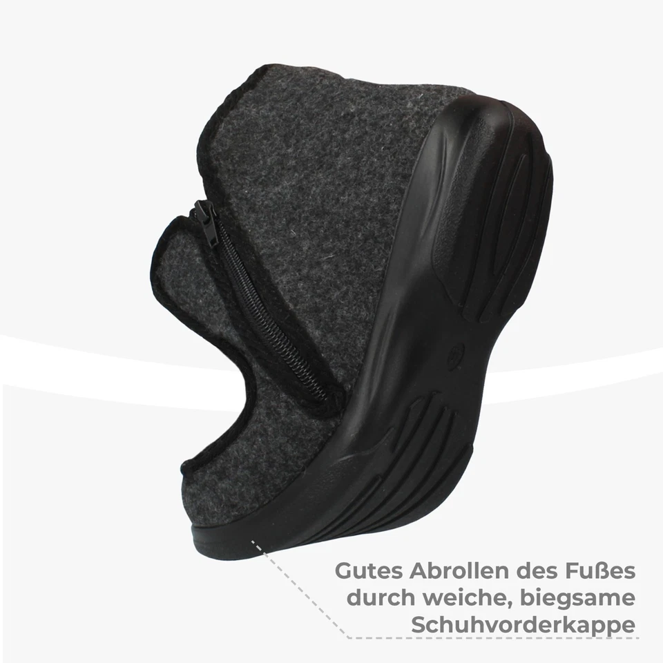 Herren Filz Hüttenschuhe mit Schafwolle Winter Hausschuhe bis Gr. 46 filsko Idre - Bild 4 von 4