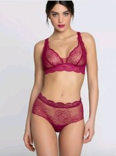 147 Lise Charmel Women's Fuchsia Lace Stretch Soft Boyshort Size XL NWT