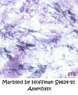 Marbled Tonal Marble Cotton Quilt Fabric by Hoffman BTY S4824-91 Amethyst Purple