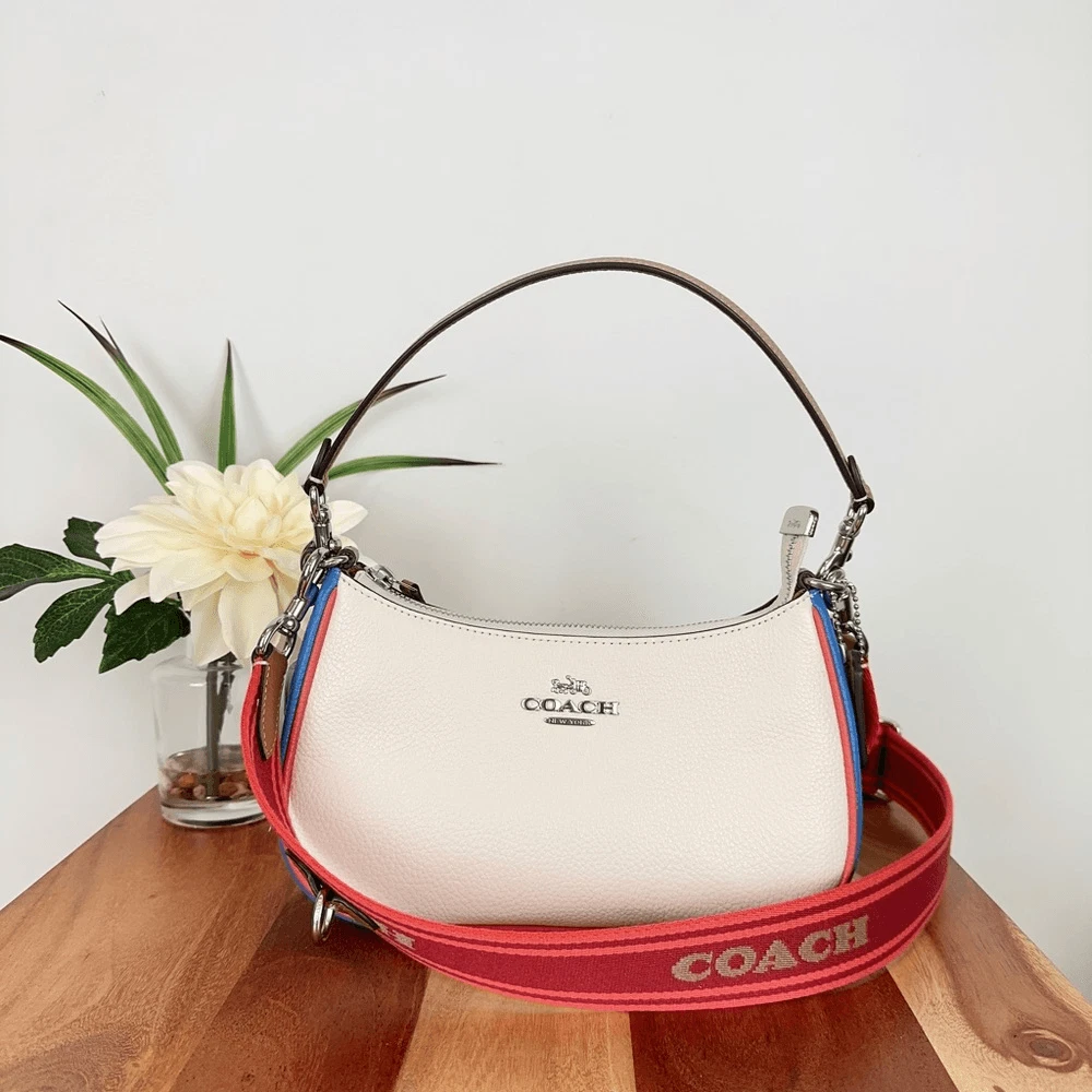 NWT Coach Teri Leather Shoulder Croosbody Bag In Colorblock