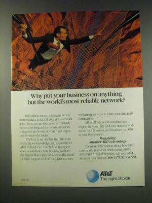 1991 AT&T ACCUNET Digital Services Ad - Why put your business on anything but