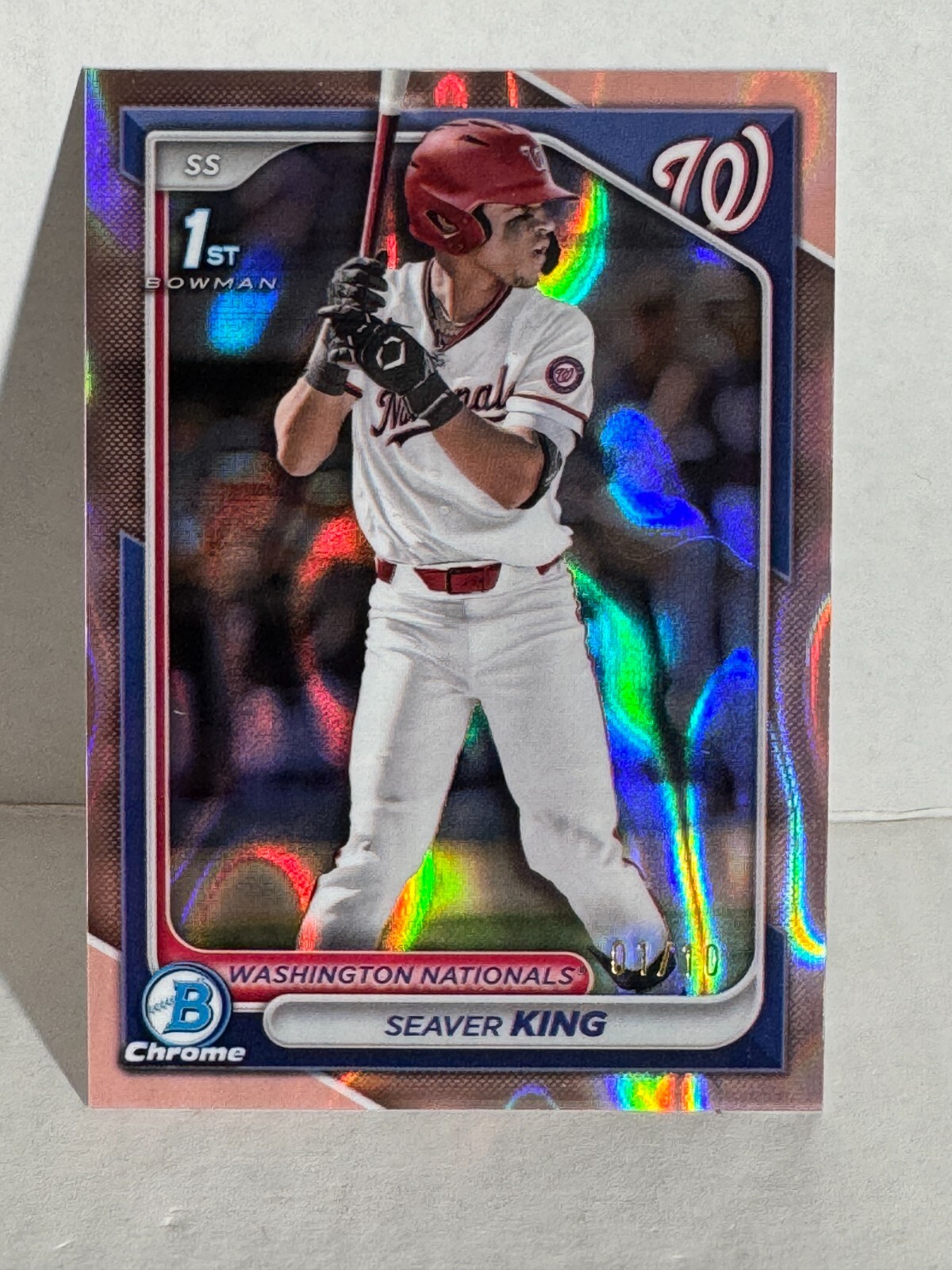 Seaver King 2024 Bowman Draft Chrome 1st rose gold refractor /10 nationals rooki
