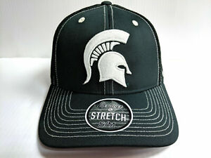Michigan State Spartans Cap Zephyr Green Pregame 2 Mesh Stretch Fit Fitted Hat