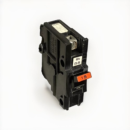 NA15 FPE NA115 15A AMP 1P POLO 120V Federal Pacific Breaker MANICO ROSSO NA - Foto 2 di 12