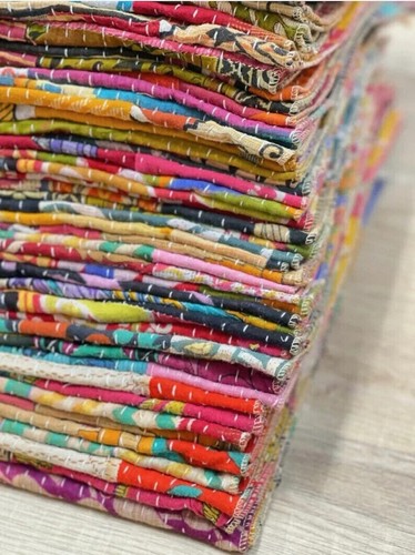 Mesa de comedor kantha 100 % algodón, servilletas de cocina al por mayor lote de juegos de servilletas. - Imagen 2 de 5