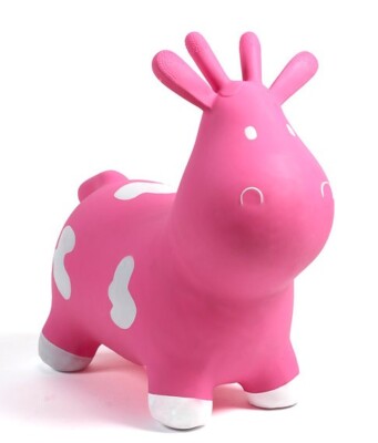 HAPPY HOPPERZ PINK COW Kinder Tier Hüpfburg Space Hopper aufblasbar Ride On