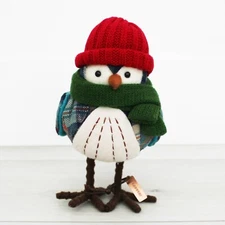 Target Wondershop Spritz Fabric Bird 'Trapper' with Hat & Scarf, Holiday Decor