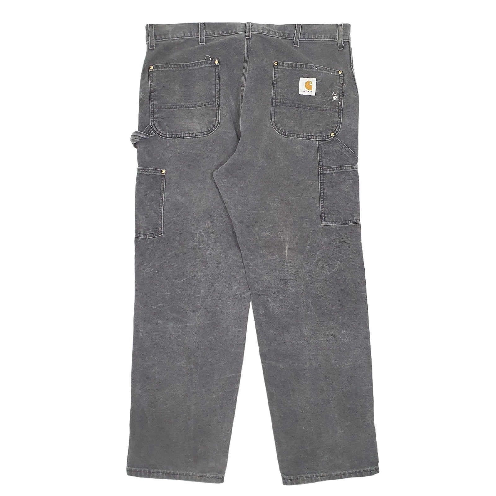 CARHARTT Double Knee Riveted Carpenter Workwear Trousers Black W40 L32 image 3