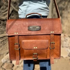 Bag All Time Leather Vintage Messenger Shoulder Men Satchel Laptop Briefcase