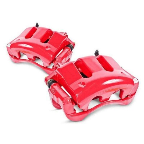 Power Stop 90-00 Honda Civic Front Red Calipers w/Brackets - Pair - Picture 2 of 2