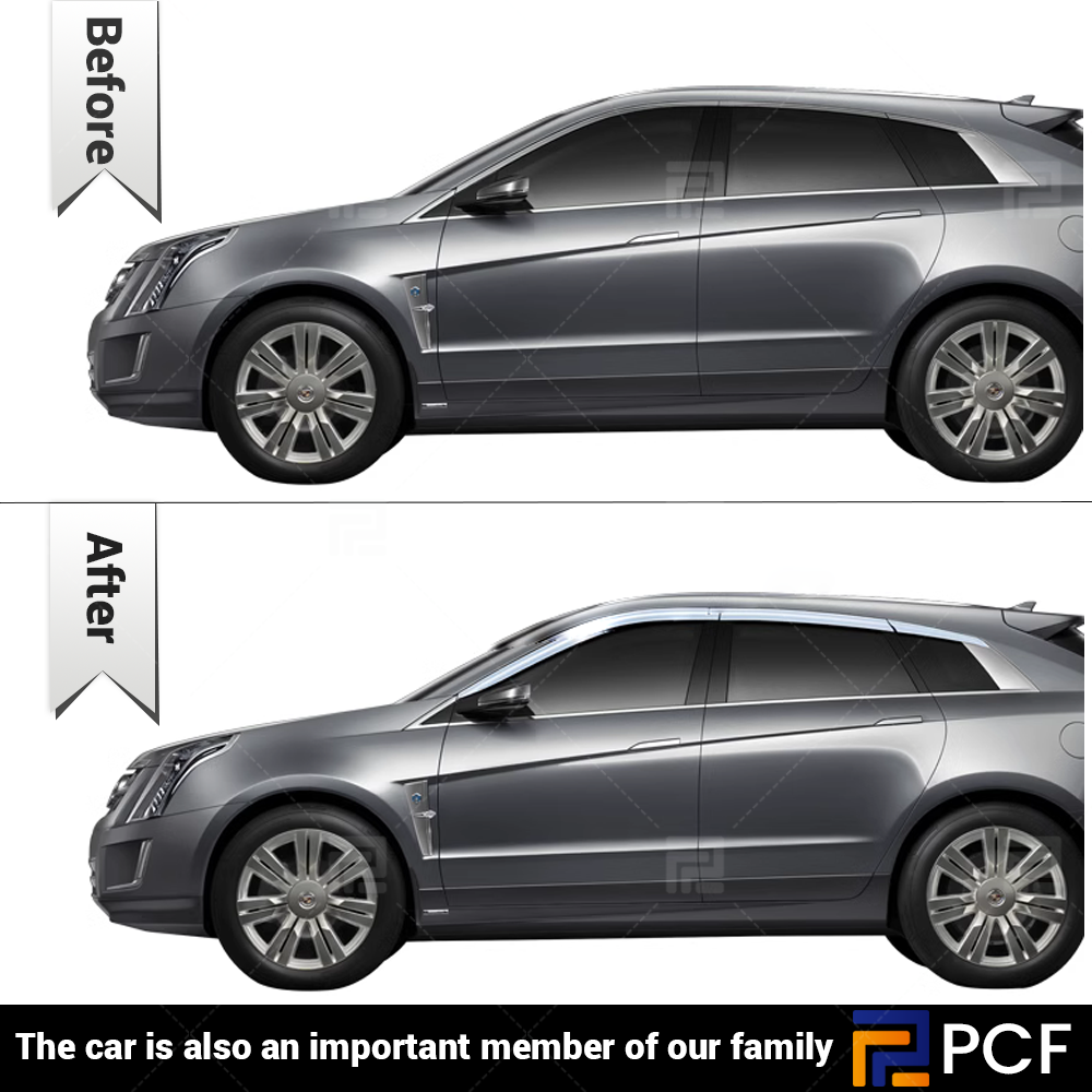 Fits For Cadillac XT5 20182022 Chrome Window Visor Vent Shades Sun