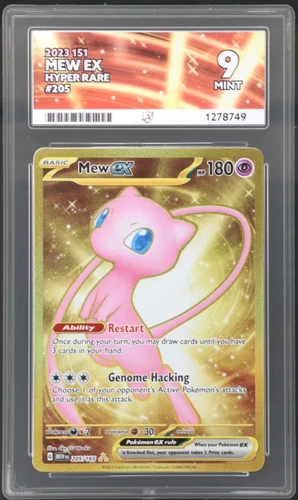 Pokémon 151 Mew ex 205/165 Hyper Rare Gold ACE 9 Mint 2023