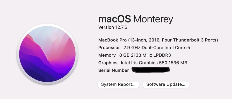 Apple MacBook Pro 13” (2016) – 2.9GHz i5 – 8GB RAM 512GB - Image 3 of 4