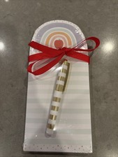 Bloc-notes doublé Lady Jayne Ltd neuf avec stylo rayé blanc doré