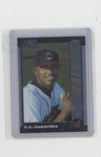 1999 Bowman Chrome CC SABATHIA Gold Signature Rookie Card #344 HOF 2025 RC SP