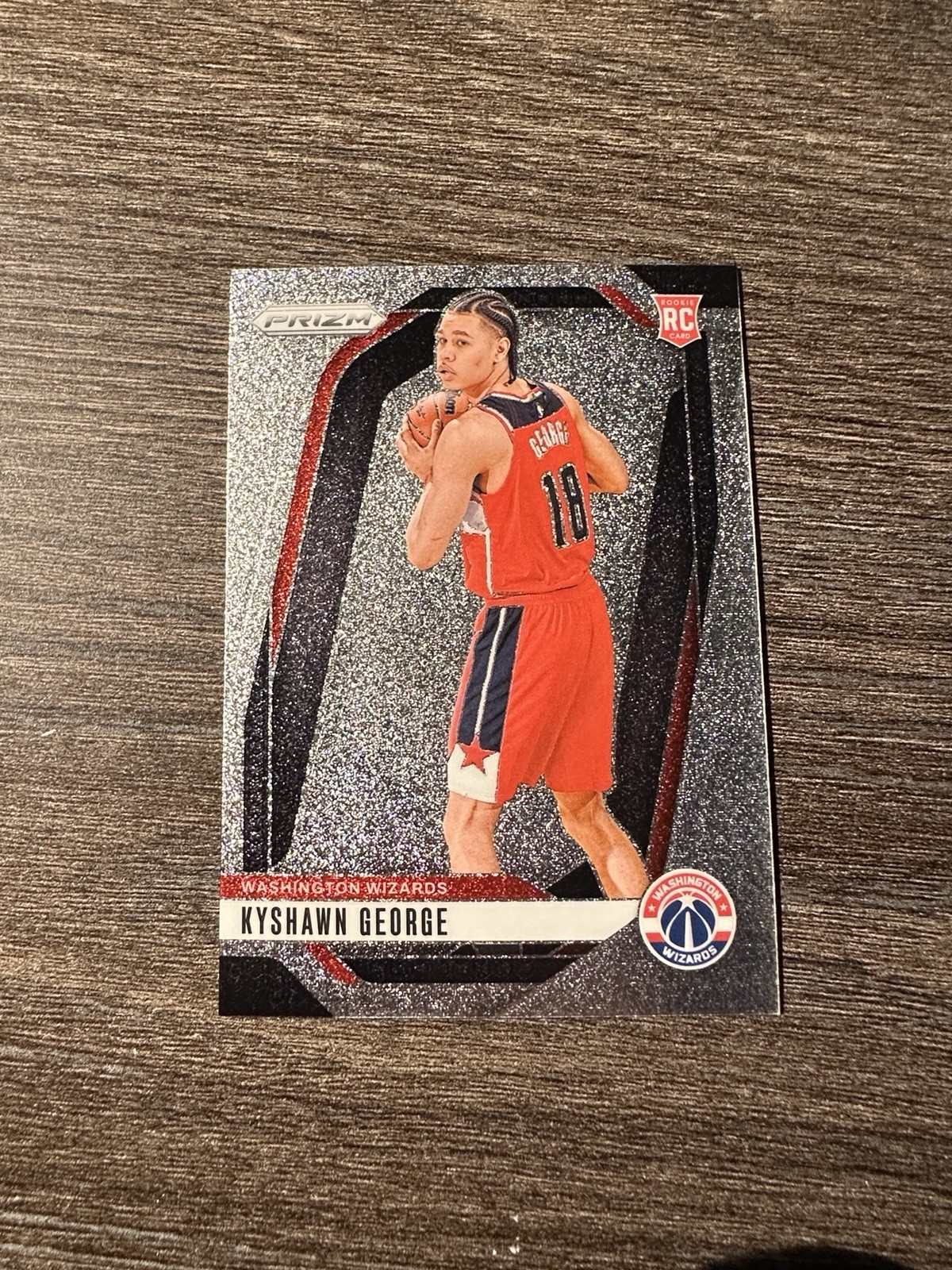 2024 Prizm #257 Kyshawn George Glitter SSP Rookie RC Wizards Card NBA