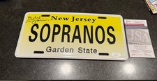 Sopranos Michael Imperioli Signed License Plate JSA COA