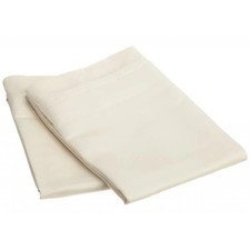 Egyptian Cotton 1000 Thread Count Solid Pillowcase Set Standard-Ivory